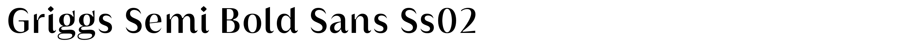 Griggs Semi Bold Sans Ss02
